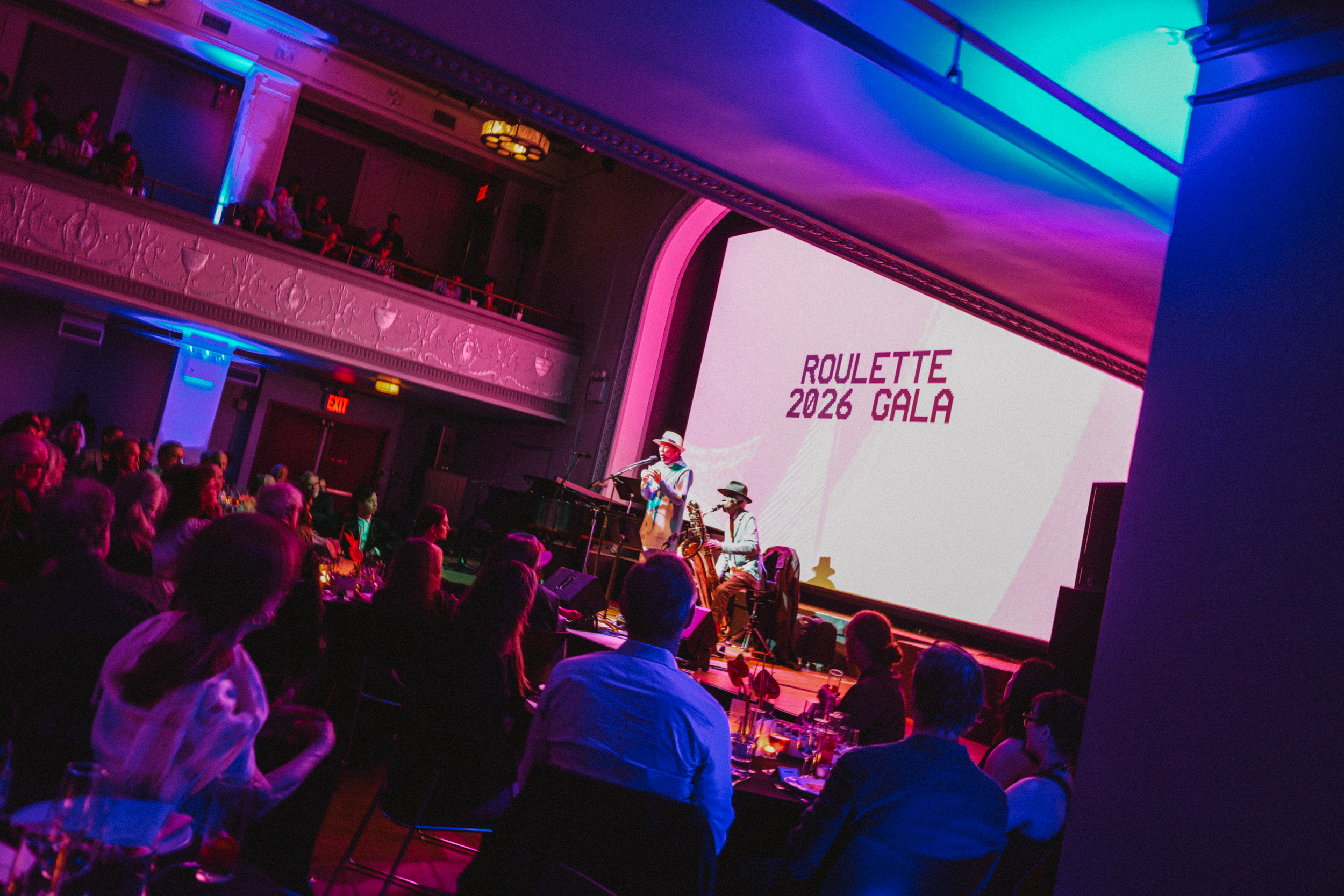 Tom Buckner and Roscoe Mitchell at Roulette’s 2026 Gala
